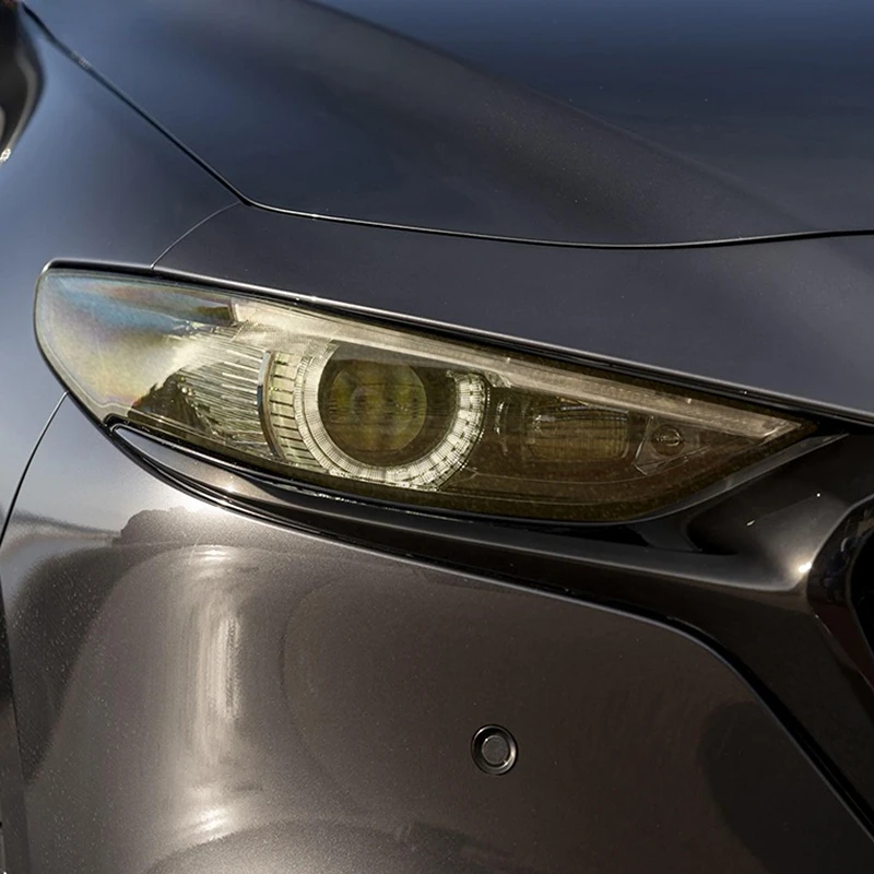 2 шт. Прозрачная Черная защитная пленка для автомобильных фар Mazda 3 BP 2019 2020