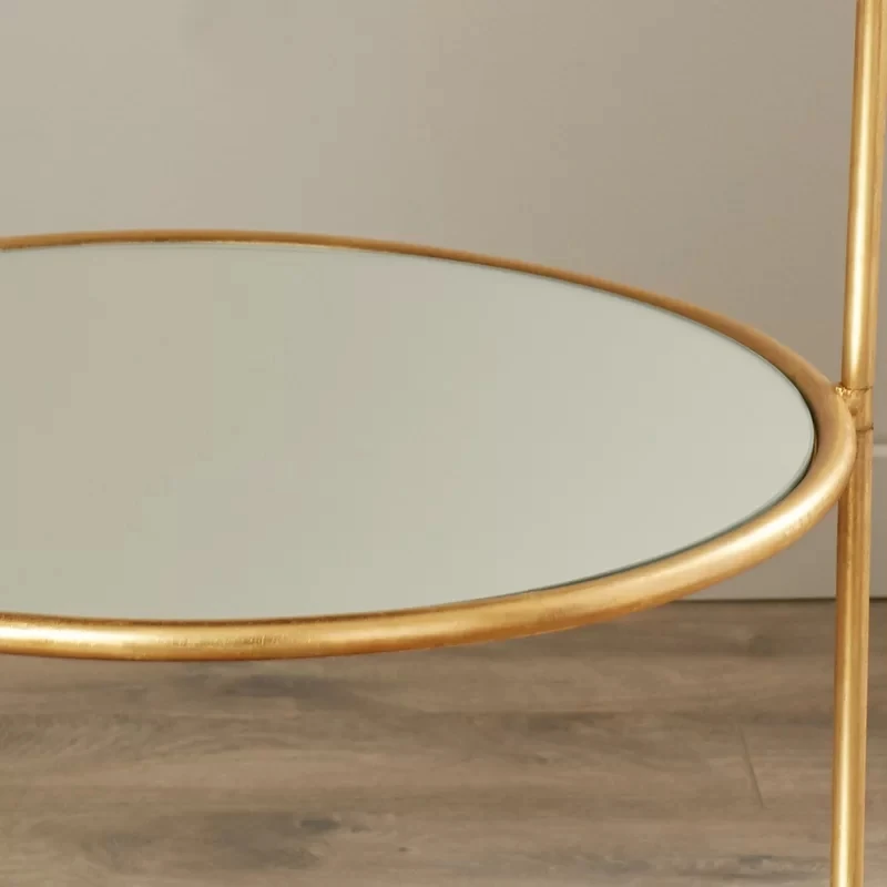 Скандинавская модная многослойная Мобильная металлическая тележка с зеркалом