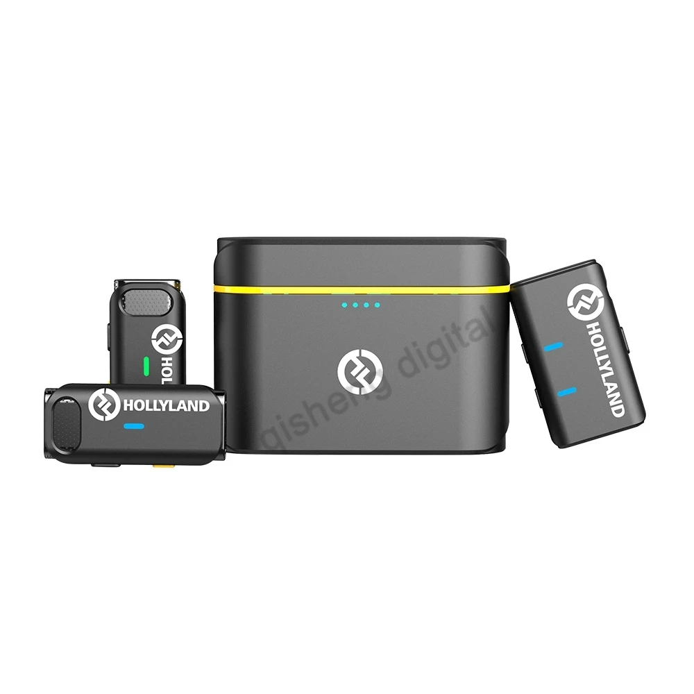 Hollyland LARK M1 Duo Solo Portable Wireless Lavalier Microphone System 2.4GHz 600ft DSLR Camera Smartphone Video Wireless Mic