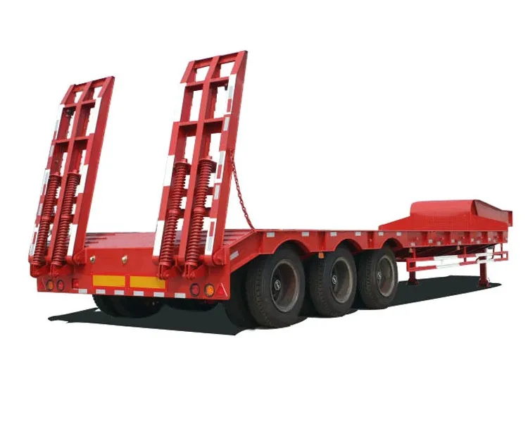 Factory Direct Supply 13m 3 axles used low bed trailer For Africa market lowbed semitrailer