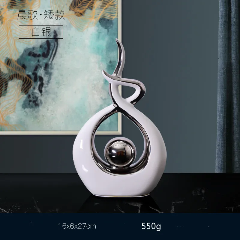 Nordic Minimalist Islamic Abstract Arts Decoration Ornaments Items Luxury Creative Metal Crafts Crystal Luxury Statue Home Decor