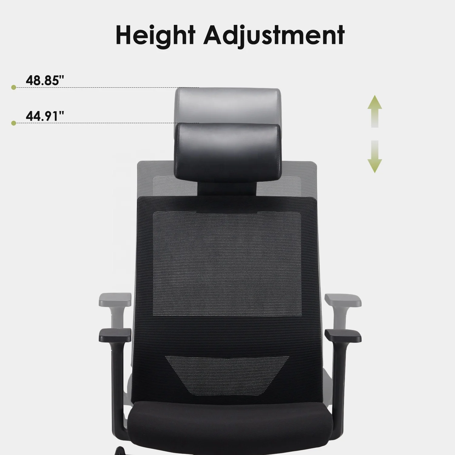 Black Task Staff Fabric Fixed Armrest Office Mesh High Back Office Chair