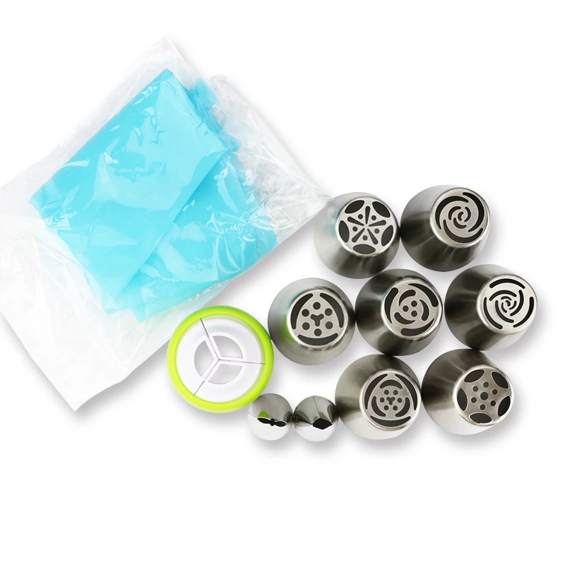 
Russian piping nozzles set with pasrty bags leaf tips flower nozzles 