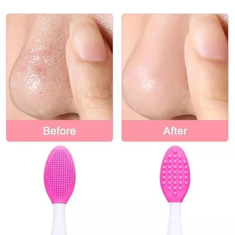 Multi Functional  lip brush applicator wholesale Tiny Exfoliate Nose Pore Cleansing Exfoliator Silicone lip scrub brush