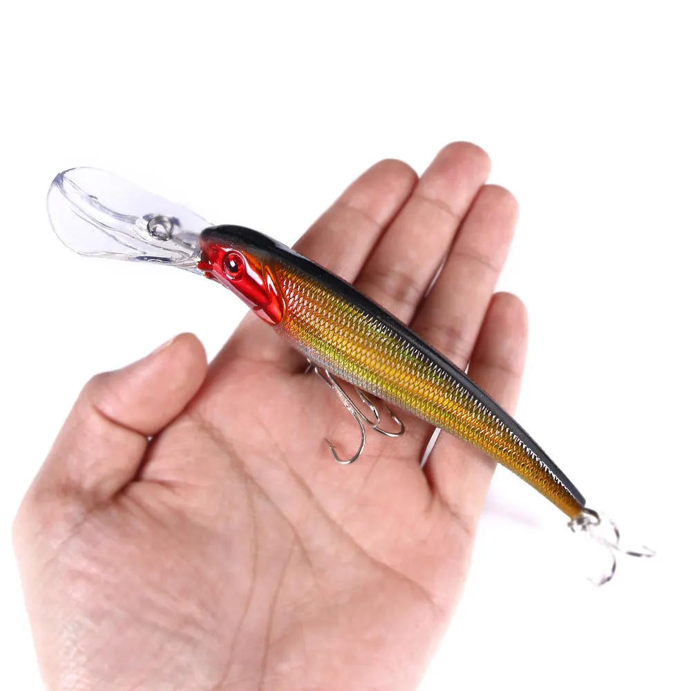 16.5cm/27.9g Deep Depth Trolling Minnow Hard Plastic Fishing Bait Lure