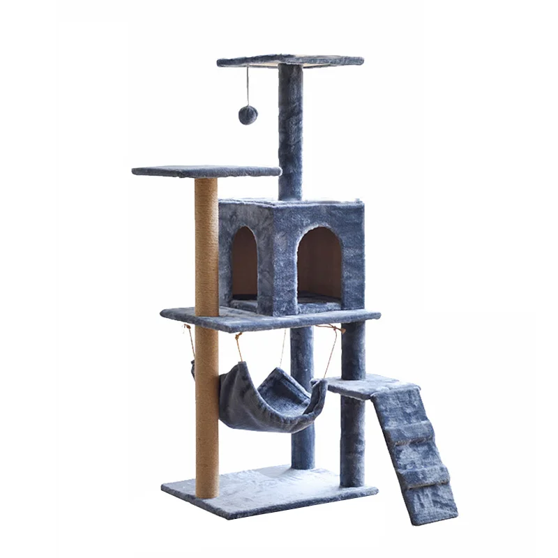 Натуральное сизалевое плюшевое роскошное интерактивное современное дерево для кошек на стене кошачья Когтеточка башня игровой домик для домашних животных дерево для кошек