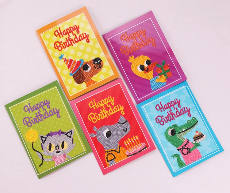 Greeting handmade 3d birthday card DIY diamond painting wedding fancy gift card