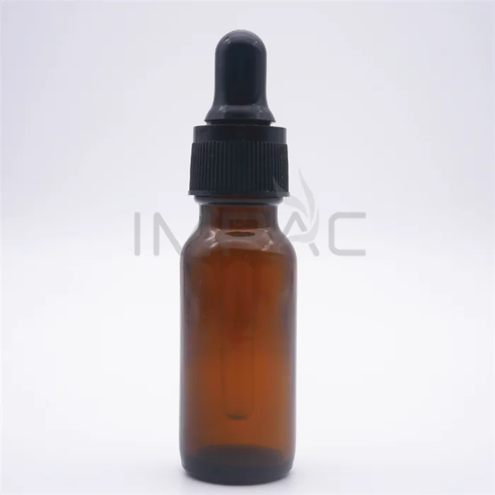 small 15ml cosmetic oil amber glass bottle with dropper free gift bottle packaging with scale pipette