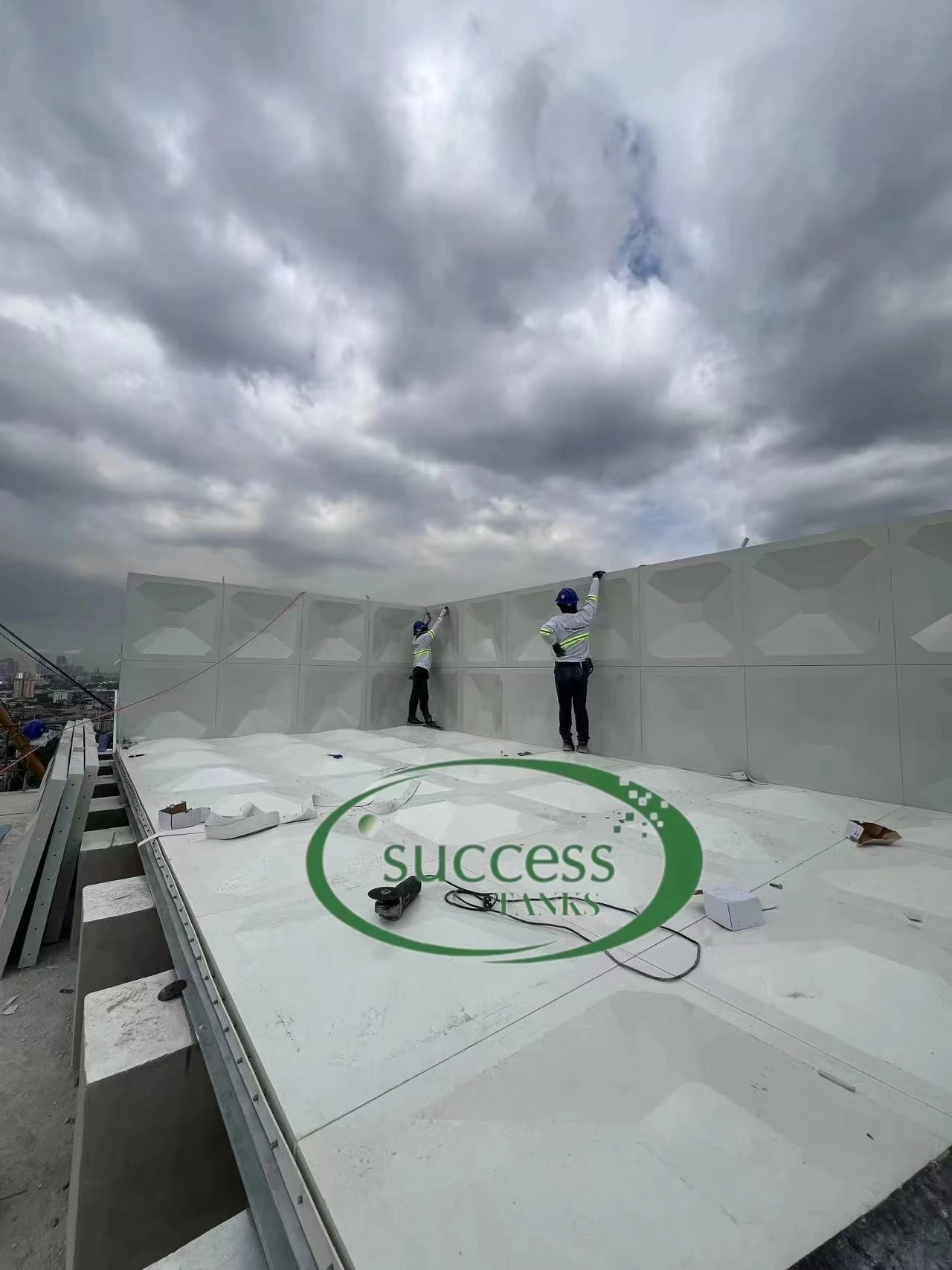 Factory GRP Water Tank customized size  Excellent Corrosion Resistance perfect water storage tank