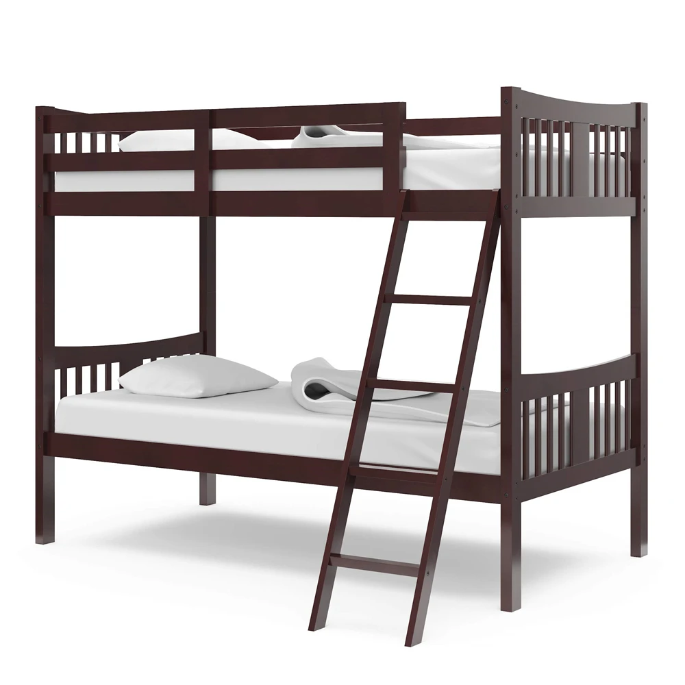 Modern Full Baby Adult Cheap Wooden Double Decker Bed Girls Kids Bunk Bed