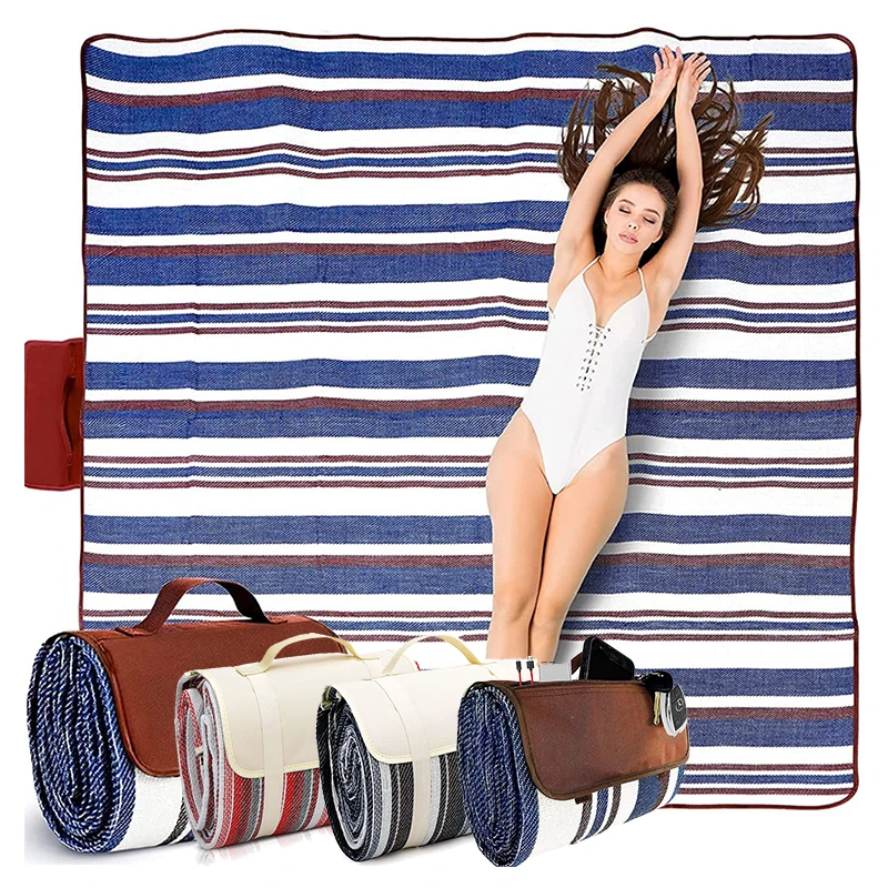 Custom Outdoor Microfiber Sublimated Digital Portable Sand Free Foldable Waterproof Camping Beach Mat Sand Proof Beach Blanket