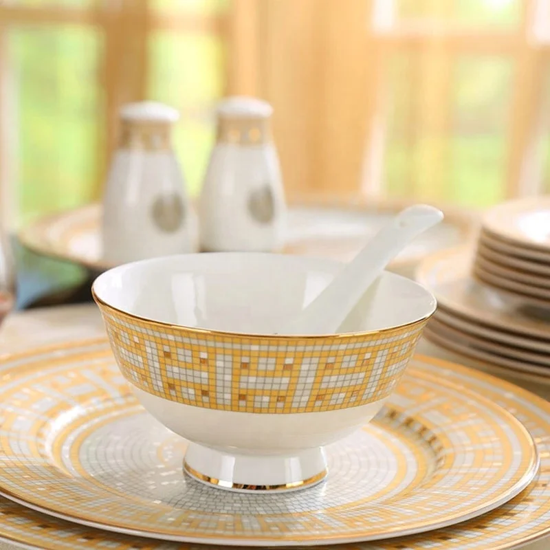 58pcs Dinnerware Sets and Coffee Restaurant Dishes and Plates Porcelain Dinner Set Minimalist Cup Kit Wholesale Western Ceramic