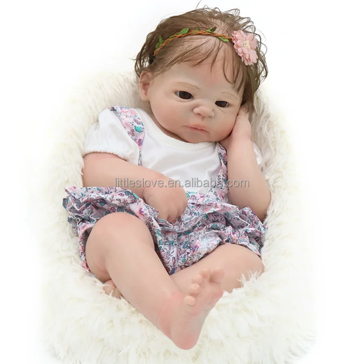 Realistic 22Inch 5280G Real Baby High Quality Doll Newborn Lifelike Doll Soild Silicone Bebe Reborn For Sale