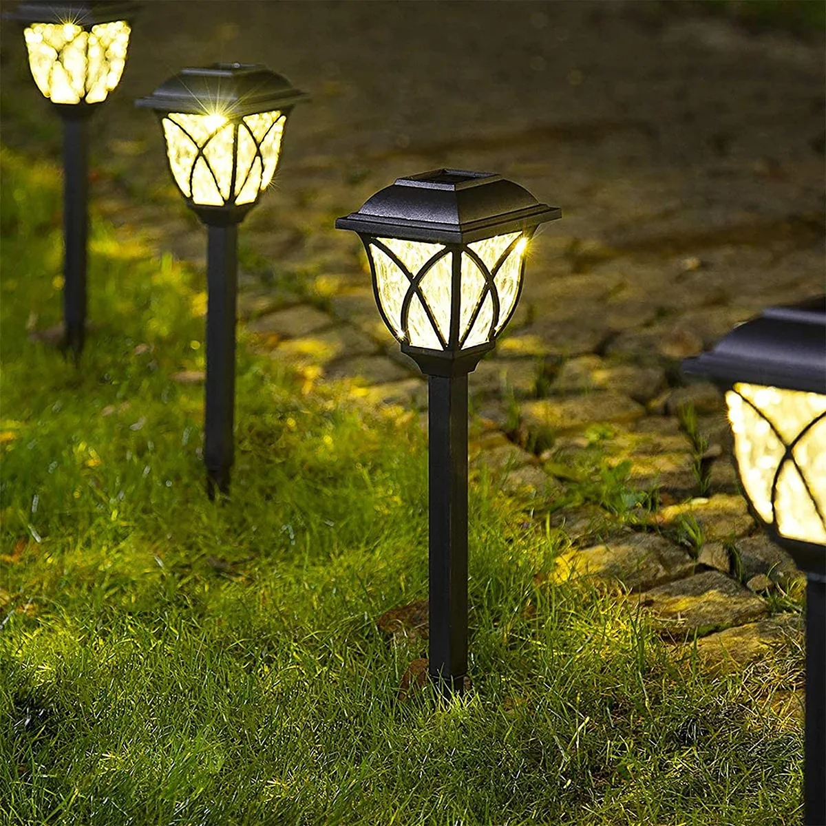 6 Pack LED Solar Landscape Lights Waterproof Solar Powered Pathway Lights
