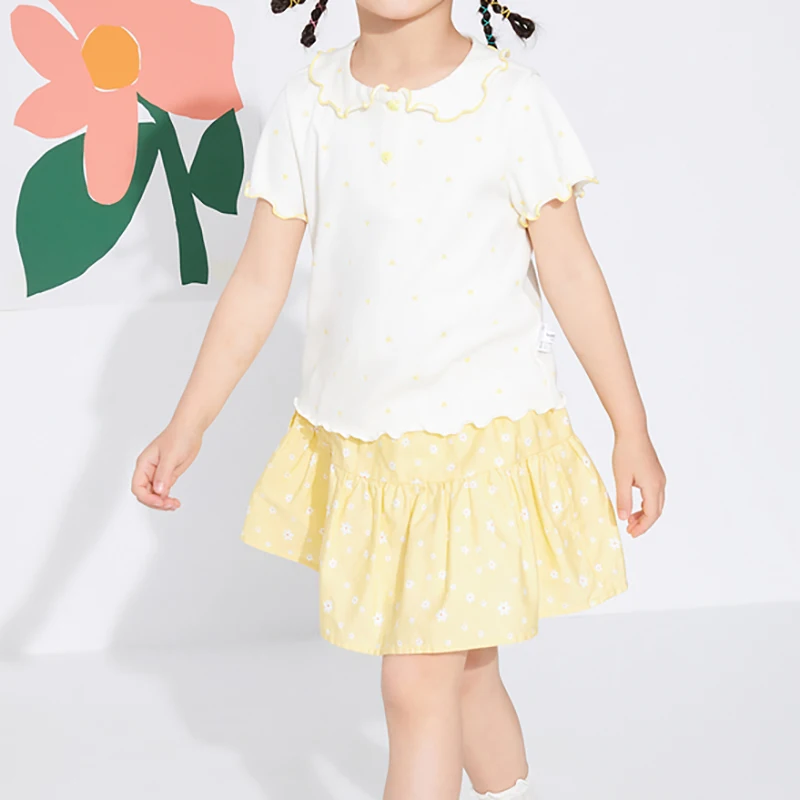 
Children beautiful KID pink Color cotton Custom Short Sleeve T shirt 