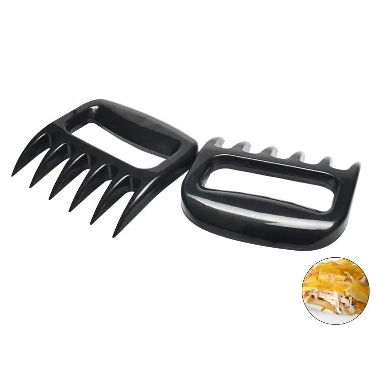 Multifunctional BBQ tool Bear claw  PP material black meat fork