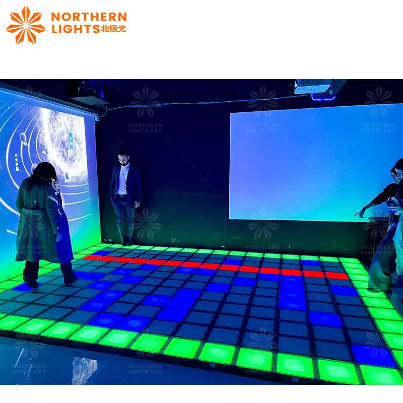 Stage Grid Machine Light Jumping Floor LED Interactive Ground Grid Machine Jumping Movement