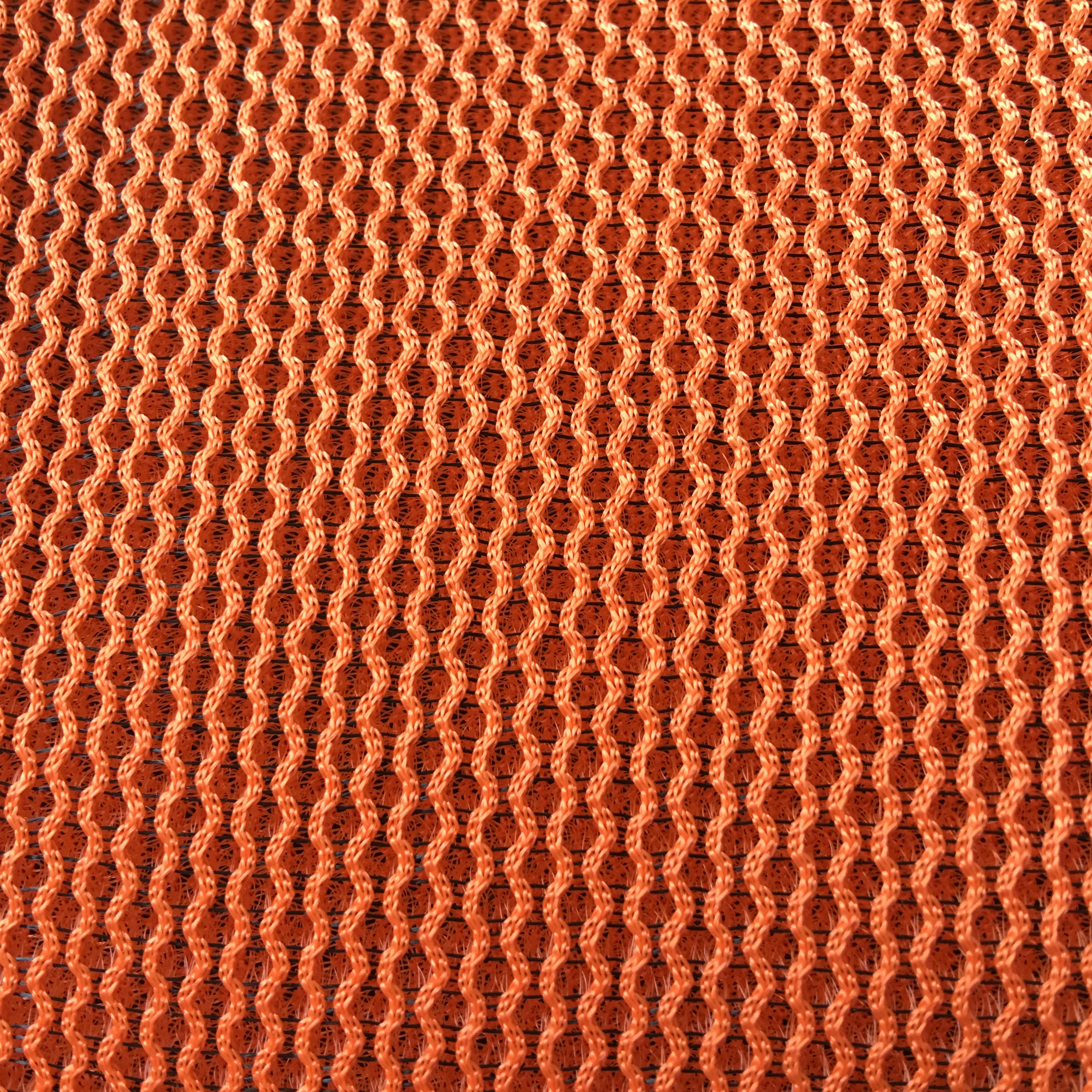 Wave pattern stripe mesh cloth 100%polyester eyelet chair mesh fabric for car cushion seat covers