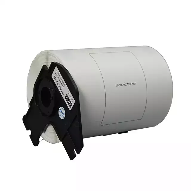 В наличии DK11247 11247 103 мм * 152 мм 180 шт./рулон черный на белый производитель этикеток DK, используемый для принтера Brother