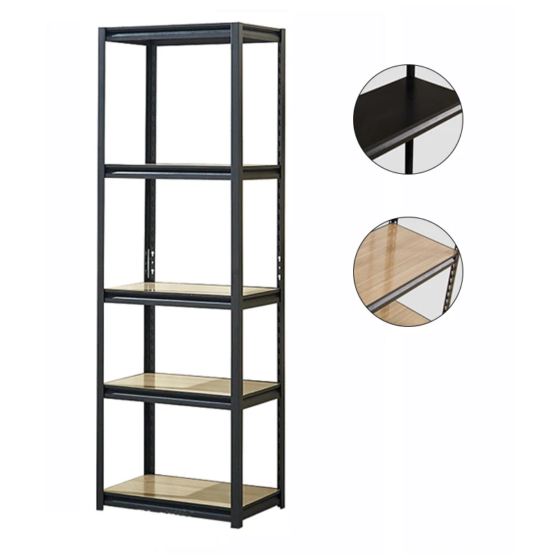 Steel Warehouse Stacking Storage Rack Metal boltless rack black shelves