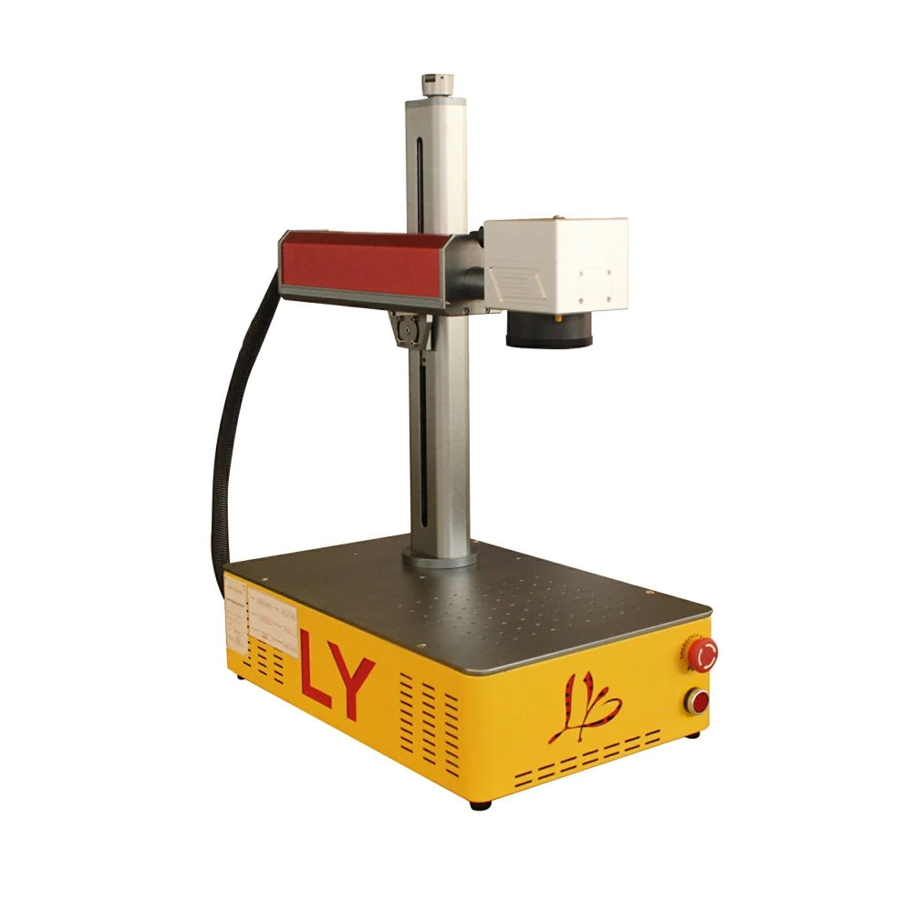 LY Desktop Fiber Laser Marking Machine Brand JPT 200W Built in 4th Axis Drive for Ceramic Plastic PVC Engraving 220V 110V
