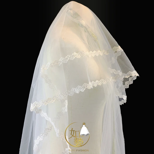 
Finger length Chapel Wedding Veil supplier 