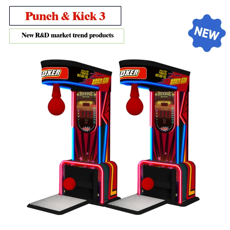Hit Kick Boxing Machine Price Vending Arcade Machine Coin Operated Games Electronic Boxing Game Punch Machine For Sale