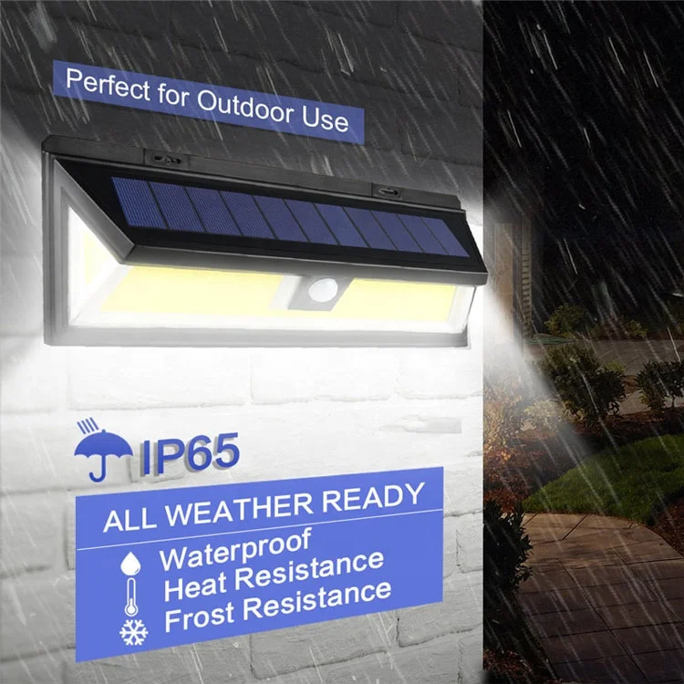 Brightenlux Manufacturer ABS Plastic 270 Degree Lighting Angel Most Powerful Wall Mount COB Led Solar Garden Light Sensor
