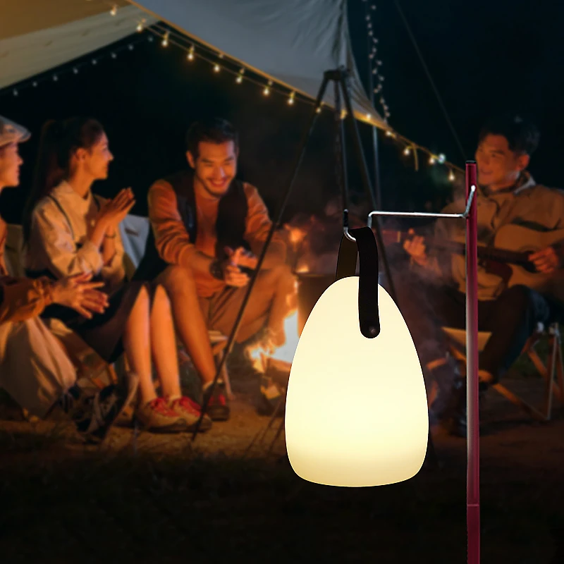 Nordic Style Waterproof Rechargeable Battery Cordless Remote Dimmable Mood Magic Colour Changing LED Light Camping Lantern Lamp
