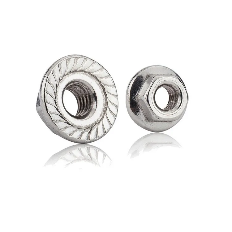 Метрические высококачественные шестигранные фланцевые гайки DIN6923 класса 4 горячего цинкования