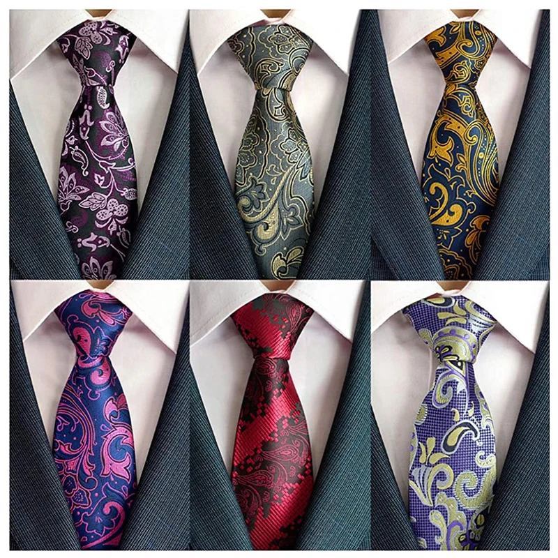
Perfect Nostalgic Retro Style High Quality Jacquard Business 100% Pure Silk Neck Ties 