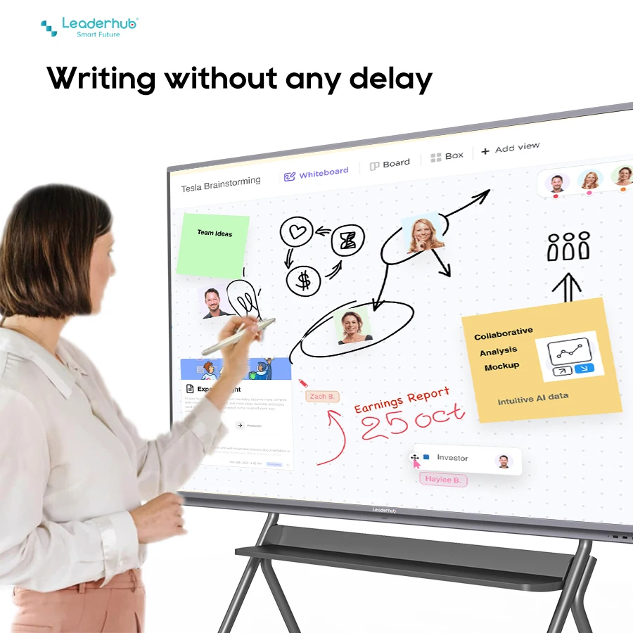 Leaderhub 86 Inch Digital Touch Screen Interactive Whiteboard Smart Board  For School Teaching