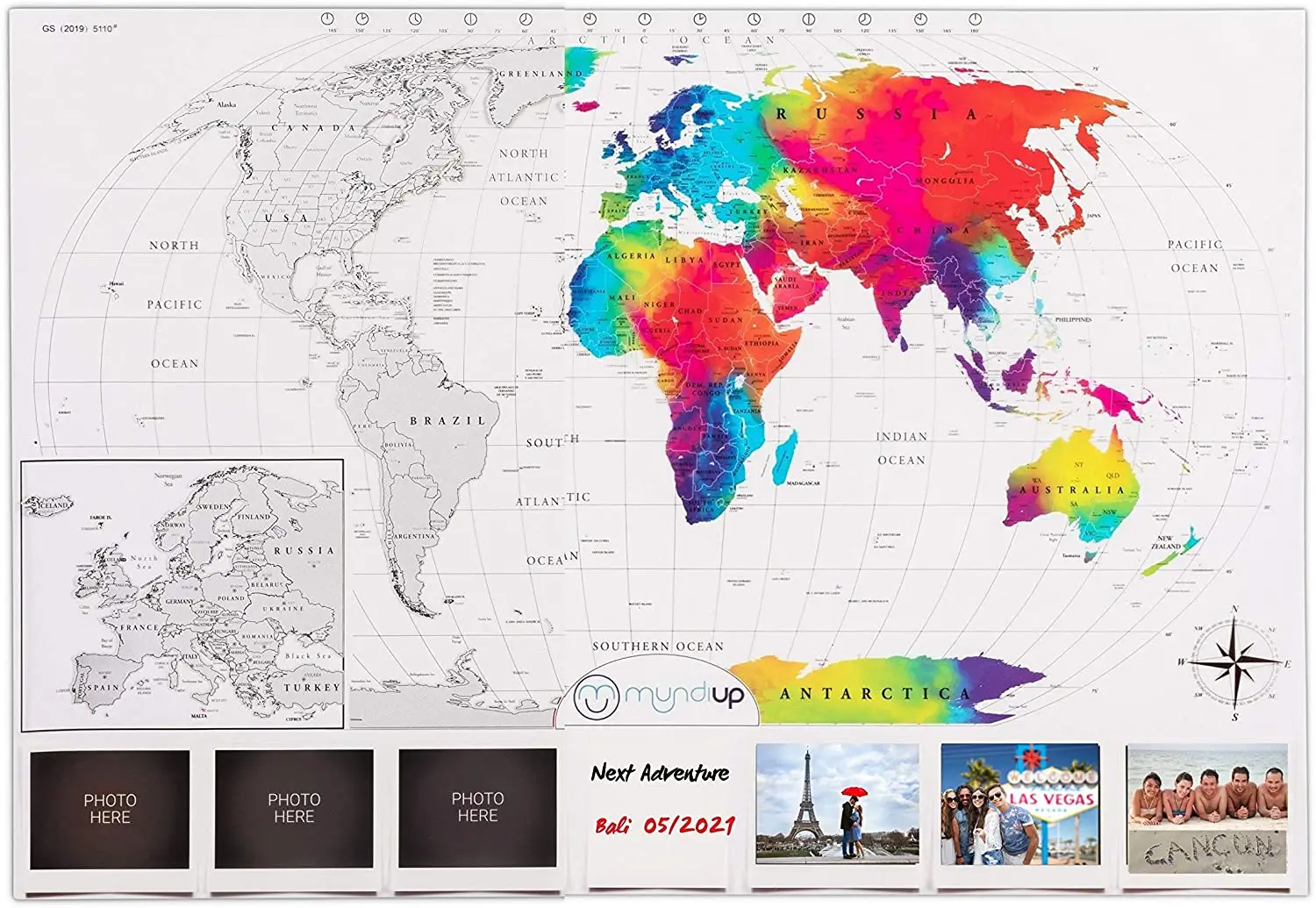 Дорожные по всему миру серебристые и прозрачные акварельные карты мира царапины