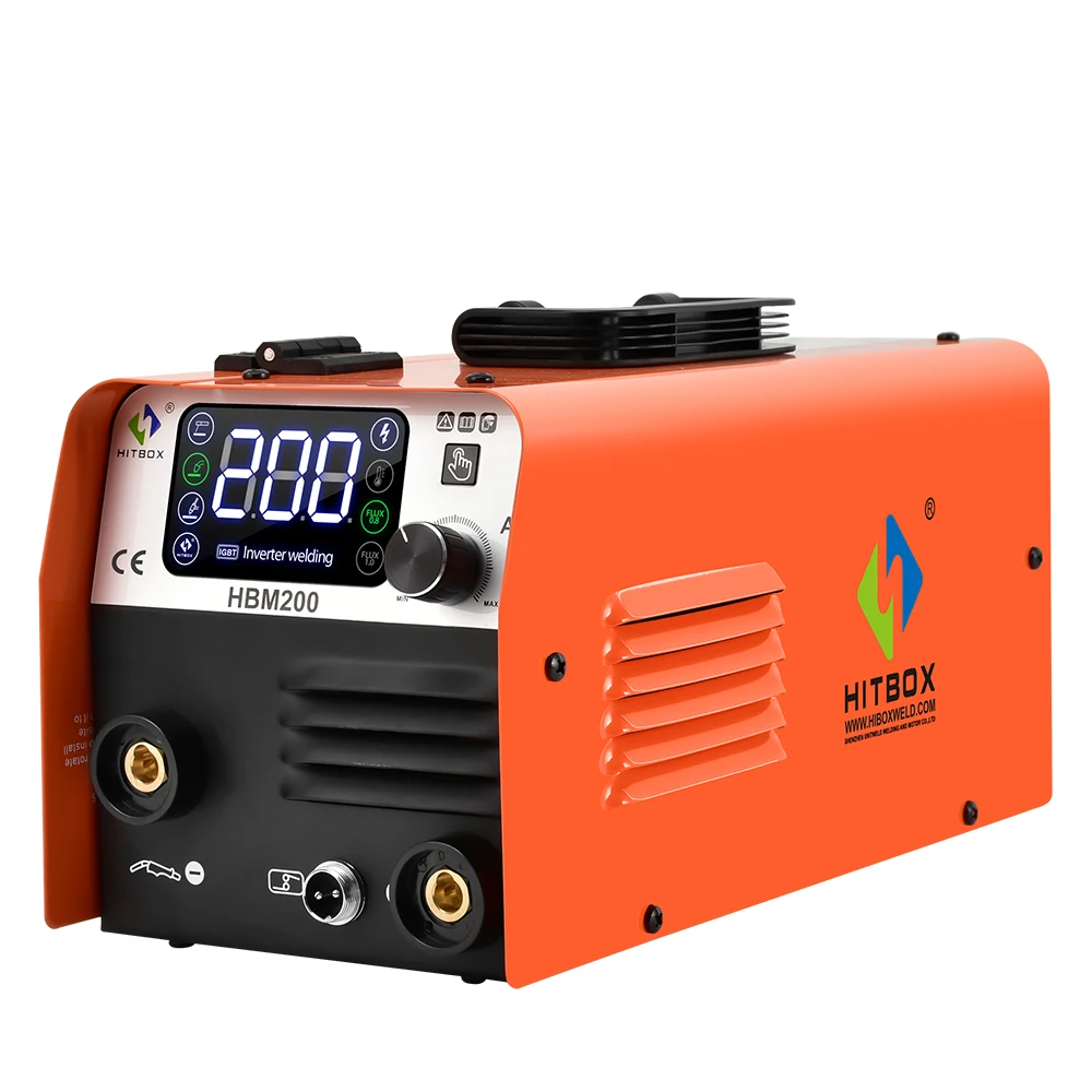 3 in 1 MIG TIG MMA Durability HITBOX gasless IGBT inverter MIG welding HBM200 welder  welding machine