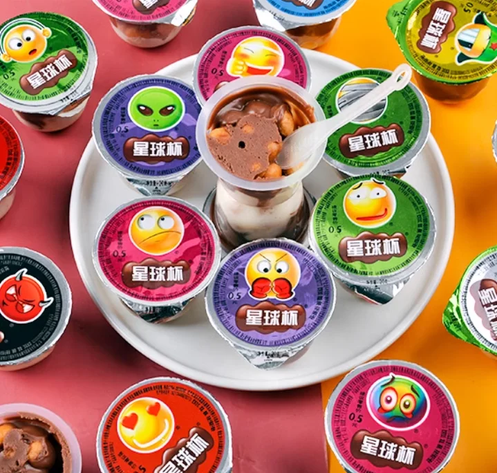 Hot sale delicious 15g star cup chocolate biscuit with jam