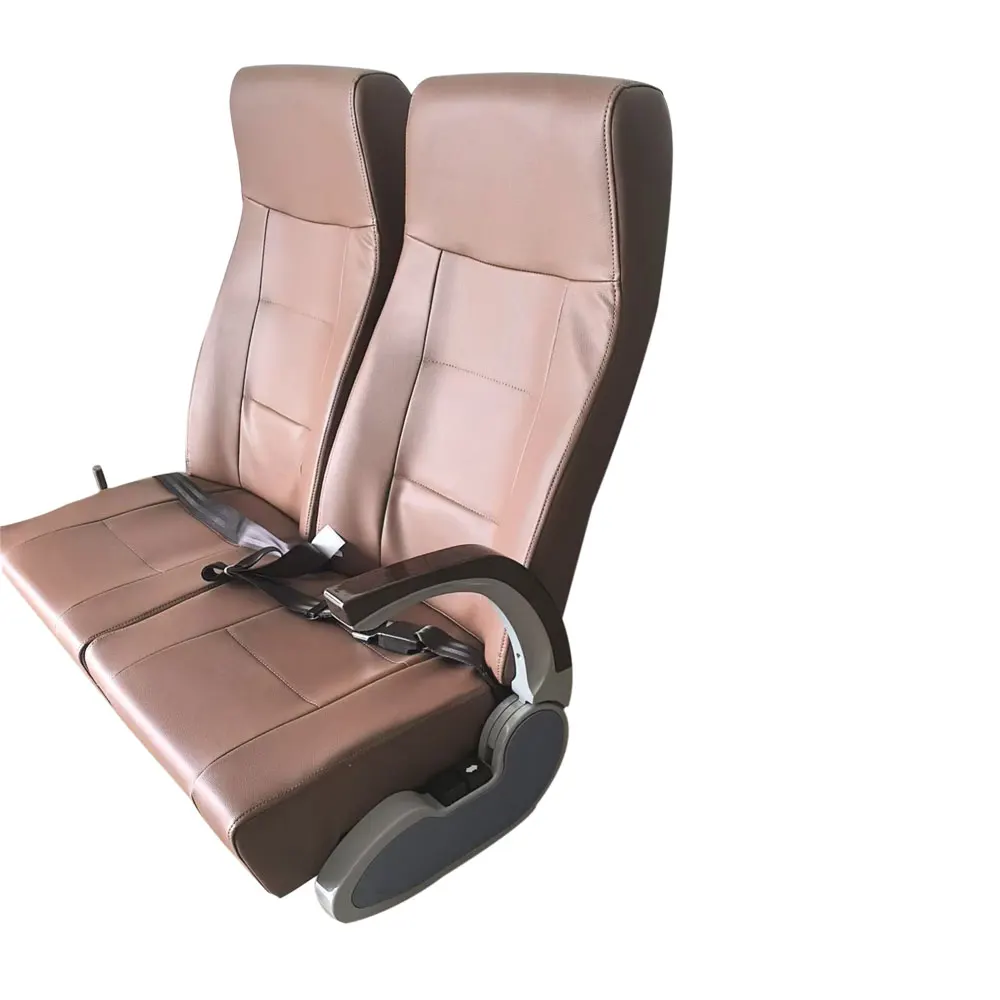 whole sale PVC leather upholstery bus passenger seat back reclining with foldable aluminum alloy armrest