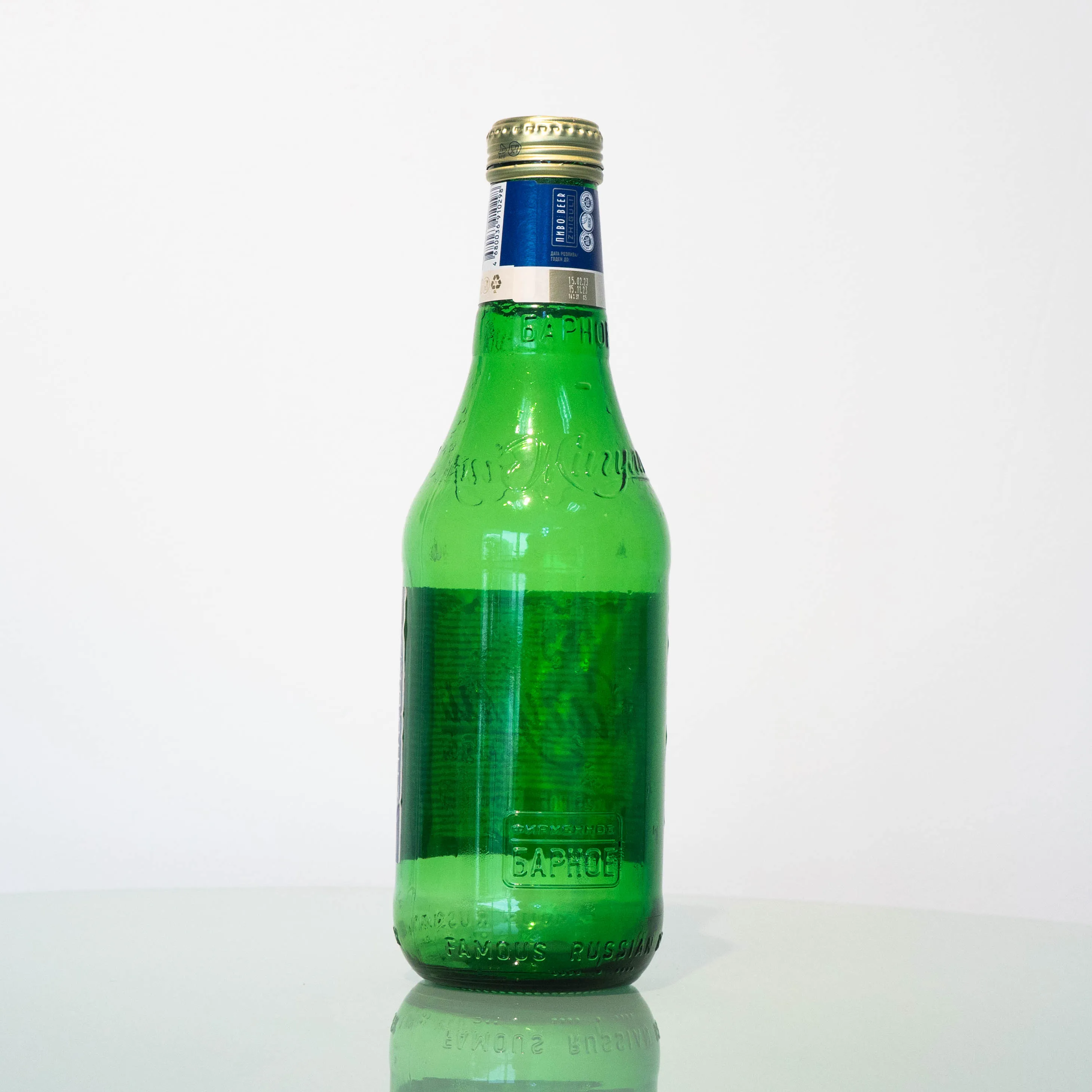 500ml high quality transparency glass beer bottle with swing top cap