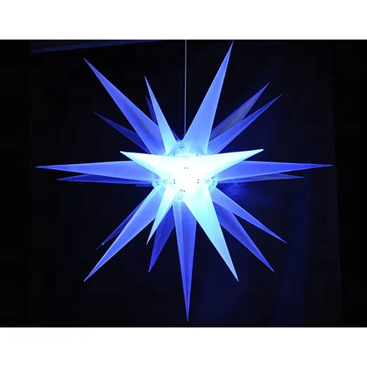 Attractive Design Party Decorations Inflatable Lighting Star with Inflatable Silver,orange,blue,green,silver Red Star Led Light