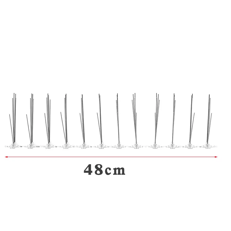 5 Pins Bird Repellent control Steel Anti Pigeon Spike Deterrents Anti-Climb Security Wall Bird Spikes