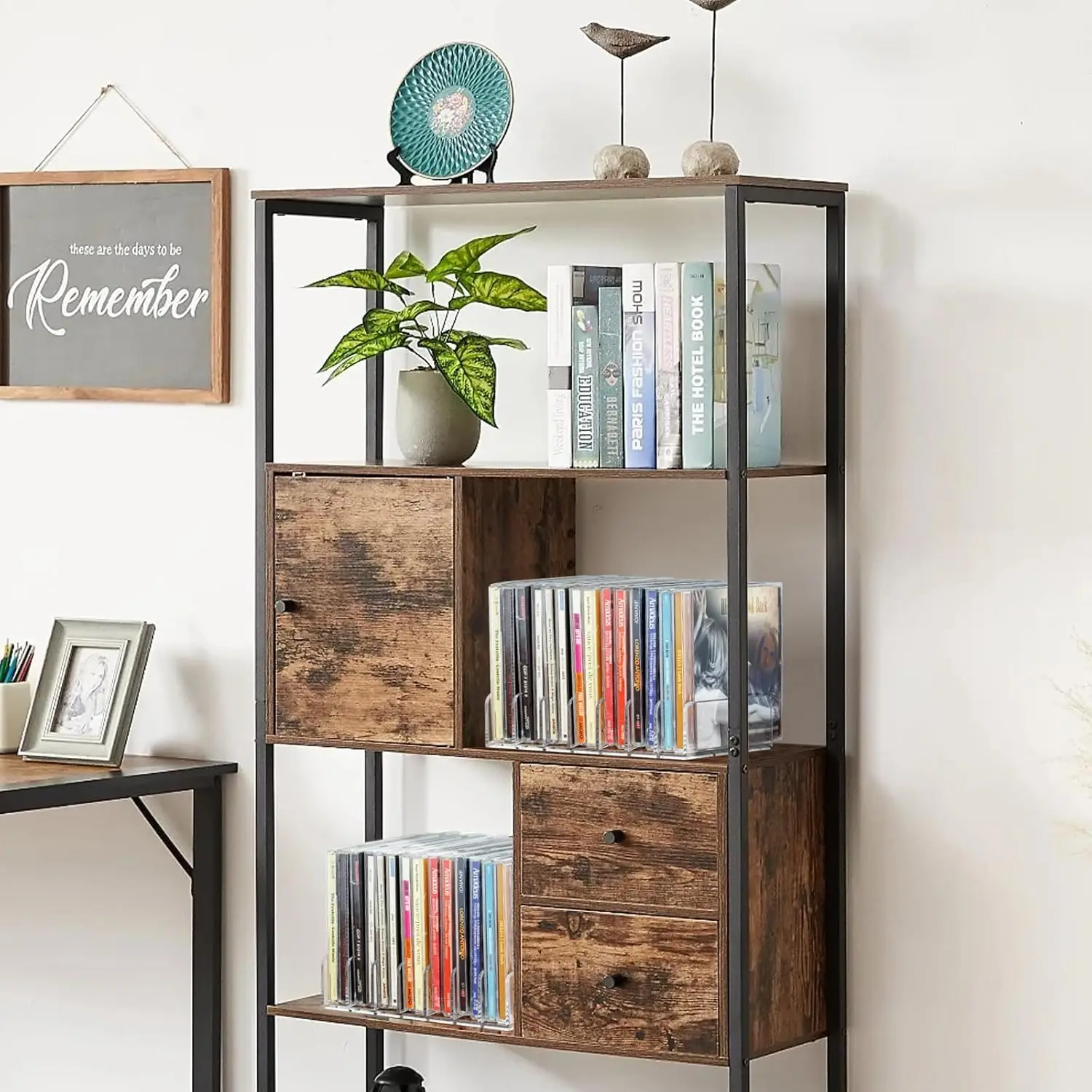 Clear Acrylic cd Holder Acrylic CD Organizers CD Display Rack Holds for Media Shelf Storage and Organization