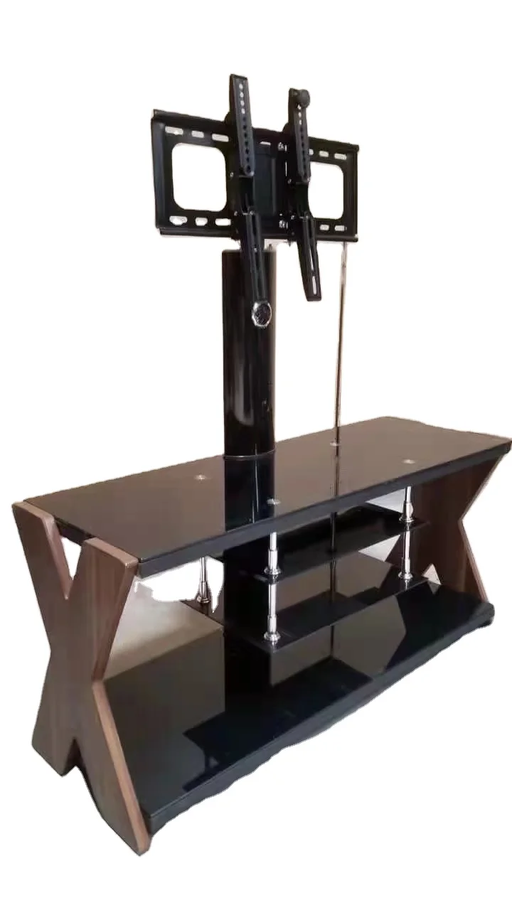 Modern Glass TV Cabinet Rotation Adjustment Living Room Furniture Direct Factory Outlet Home Use
