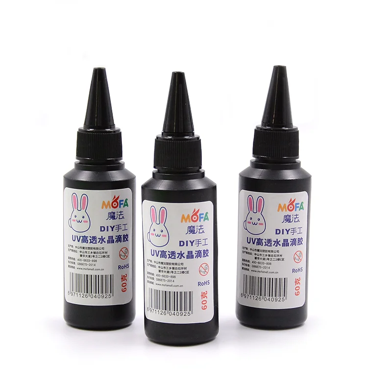 Hot Sale DIY Acrylic Clear Curable Hard UV Glue Used For Make Handmade Jewelry UV Resin