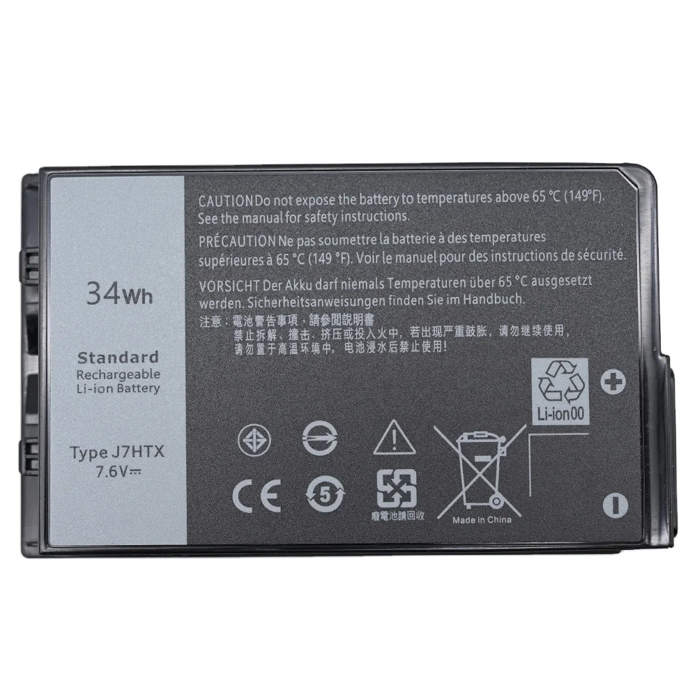 Wholesale 34Wh Tablet Battery J7HTX Latitude 12 7202 7212 Rugged Tablet Battery J7HTX 7XNTR 07XNTR FH8RW 0FH8RW laptop battery
