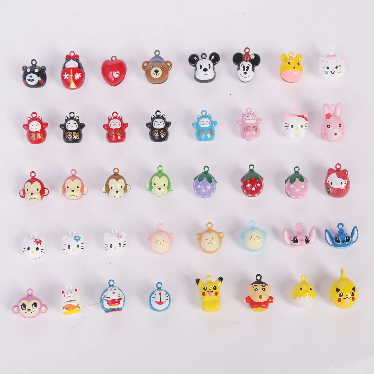 Pet Toys Bell For Dogs Cat Training Interactive Toy Multi-color Small Brass Cartoon Dog Bell Diy Pet Collar Bells