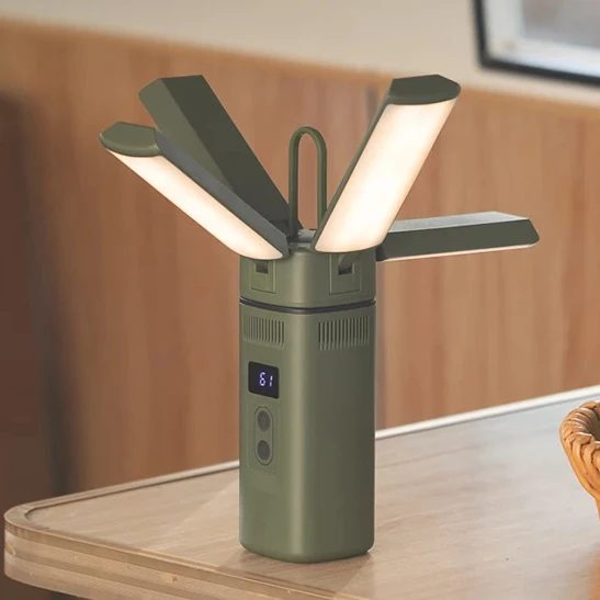 Hot Sale Multi-functional Outdoor Camping Light with Power Bank Lightweight Detachable Rechargeable 7200mAh Smart Camping Lighht
