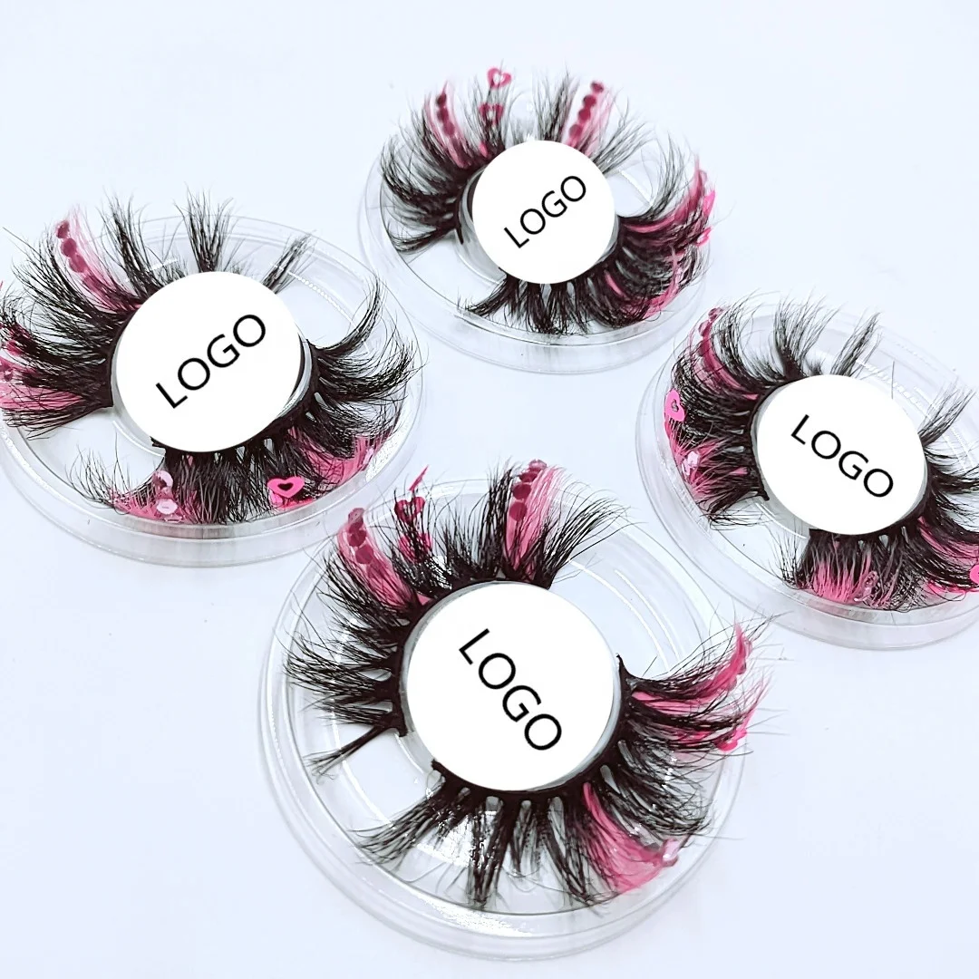 Free Sample 25mm Eyelashes Wholesale Handmade popular styles diamond lashes 25 mm decal lashes