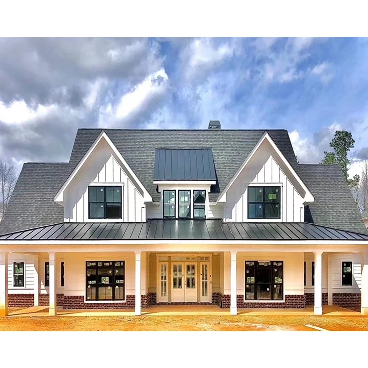 Prefabricated light steel structure frame home sandwich panel luxury villa house