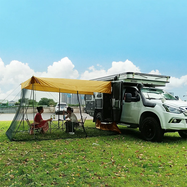 Outdoor portable pop Up suv car side tent high quality family waterproof camping tent trailers