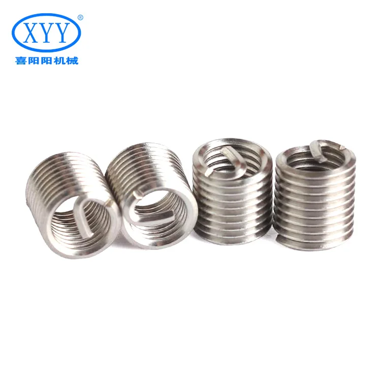 M10*1-2D UNF Inset Type Fastener Stainless Steel 304 Wire Thread Inserts Aluminum Material Metric Measurement System Box Carton