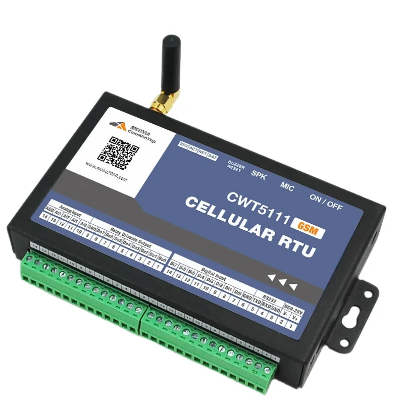 CWT5111 8DI 8DO 4AI RS232 USB web cloud server to record gsm gprs data logger, gsm remote module